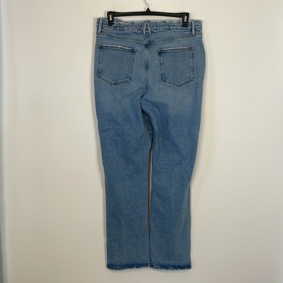 Good American Good Boy Twisted  Slit Ankle Jeans. High Rise. Button fly. Size 15 - Picture 9 of 16